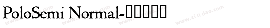 PoloSemi Normal字体转换